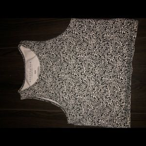 Aeropostale, Black and White flower crop top (runs small)